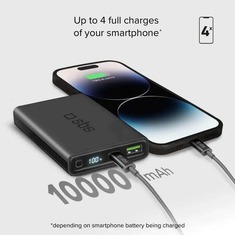 POWER BANK 10000mAh,1xUSB C,1xUSB A,PD 20W,LCD SBS - image 3