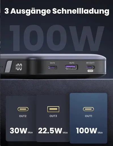 POWER BANK 20 000mAh,FAST CHARGING,10 PB720 UGREEN - image 2