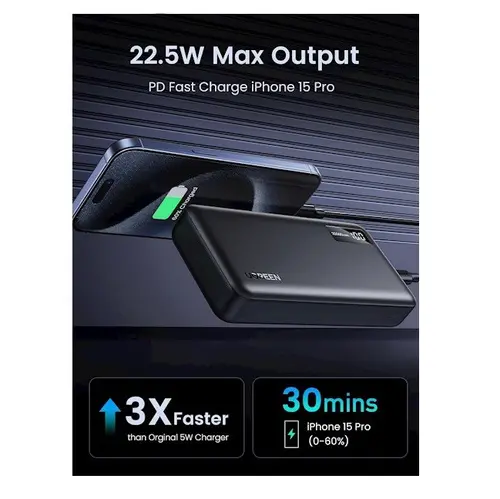 POWER BANK PB312 20 000mAh PD 22.5W UGREEN - ЧЕРЕН - image 1