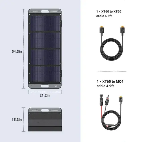 СОЛАРЕН ПАНЕЛ ЗА ЗАРЕЖДАЩИ СТАНЦИИ SC100 SOLAR PANEL 100W, 5.5A UGREEN - image 5