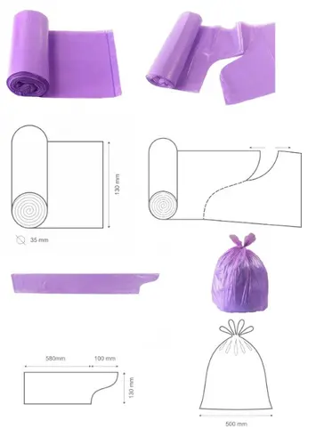 SACI DE GUNOI 35L CU URECHI PARFUM DE LAVANDĂ 26 BUC. STANDARD VIGO - 5