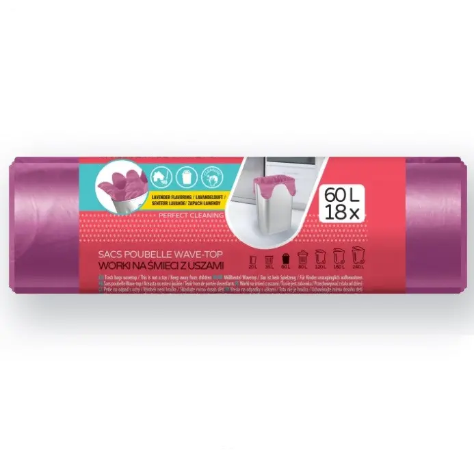 SACI DE GUNOI 60L CU URECHI LAVANDĂ 18 BUC. STANDARD VIGO - image 2