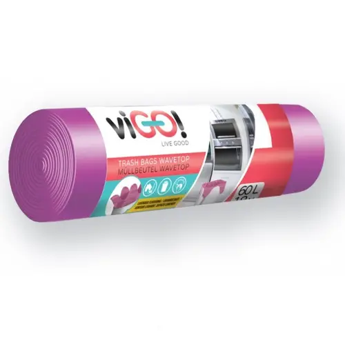 ТОРБИ ЗА СМЕТ 60L С УШИ ЛАВАНДУЛА 18 БР. STANDARD VIGO - image 4