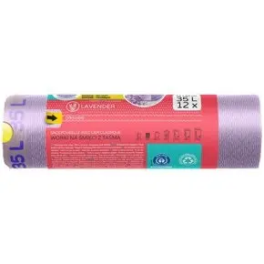 Saci de gunoi LD cu șnur, cu aromă de lavandă 35L 12 buc. PREMIUM 1 VIGO - 3