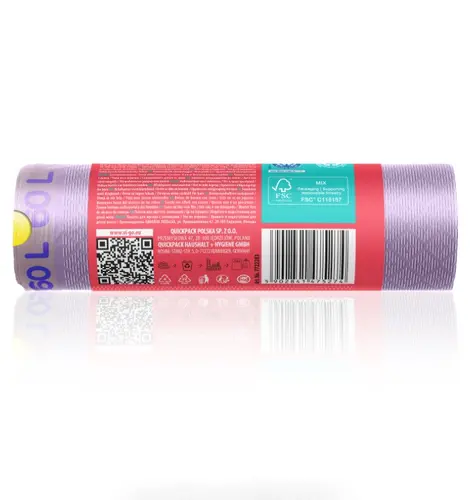 Saci de gunoi LD cu legătură lavandă 60L 8 buc. PREMIUM 1 VIGO - 2