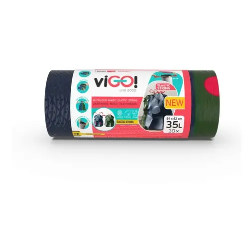 ТОРБИ ЗА СМЕТ С ЛАСТИЧНА ЛЕНТА 35L 10БР MAGIC VIGO - image 3