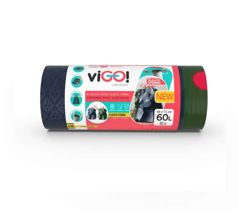 ТОРБИ ЗА СМЕТ С ЛАСТИЧНА ЛЕНТА 60L 8БР MAGIC VIGO - image 1