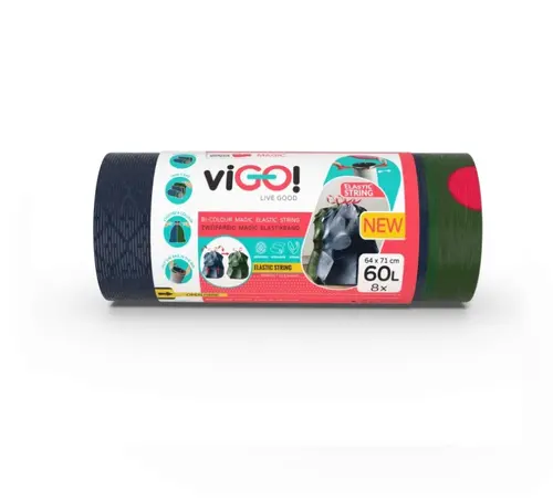 ТОРБИ ЗА СМЕТ С ЛАСТИЧНА ЛЕНТА 60L 8БР MAGIC VIGO - image 1