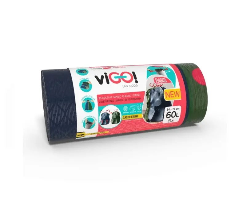 ТОРБИ ЗА СМЕТ С ЛАСТИЧНА ЛЕНТА 60L 8БР MAGIC VIGO - image 3