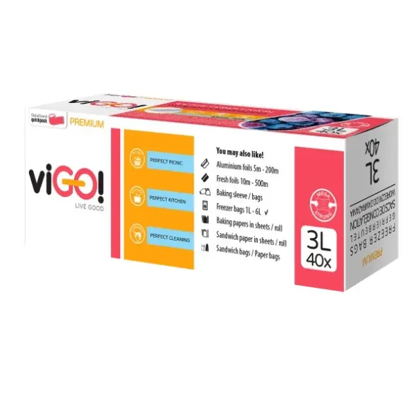 ПЛИКОВЕ ЗА ФРИЗЕР 3 L 40 БР. PREMIUM VIGO - image 1