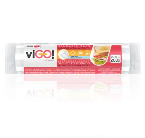 ПЛИК ЗА ХРАНИТЕЛНИ ПРОДУКТИ РАЗМЕР 17 Х 28 СМ. 200 БР. STANDARD VIGO