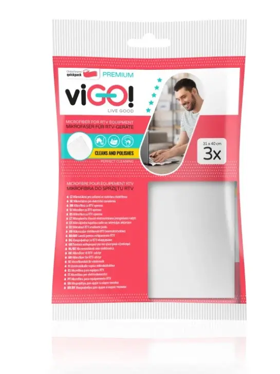 Lavetă din microfibră pentru praf DUST-FREE 3 buc. PREMIUM VIGO