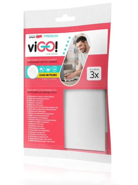 Lavetă din microfibră pentru praf DUST-FREE 3 buc. PREMIUM VIGO - image 1