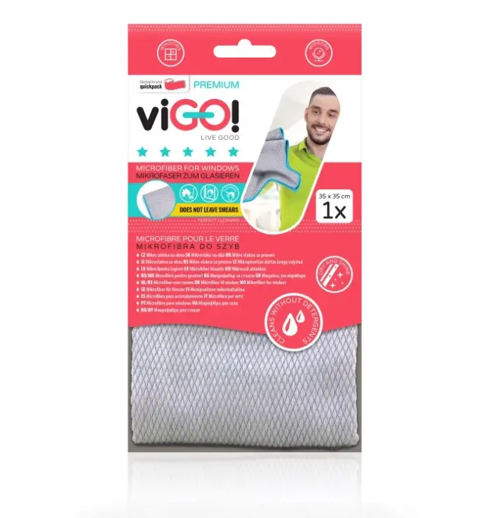 Lavetă din microfibră pentru geamuri și oglinzi Premium VIGO