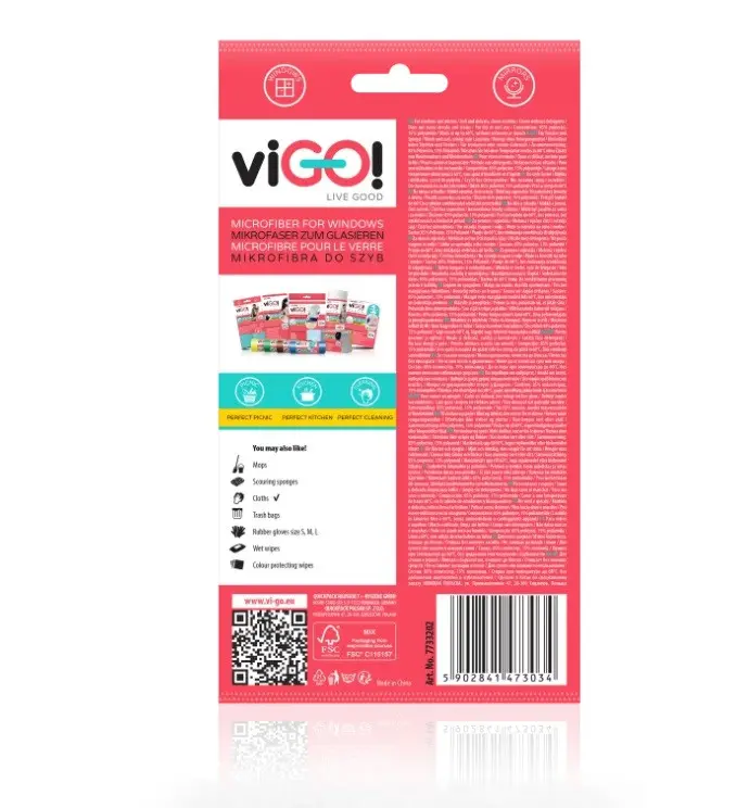Lavetă din microfibră pentru geamuri și oglinzi Premium VIGO - image 3