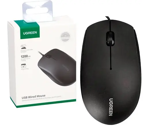 Mouse de computer cu lungimea cablului 1.5m MU007 UGREEN - NEGRU - 12