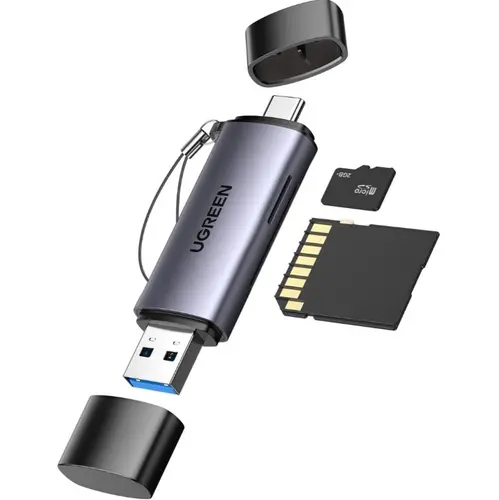 ЧЕТЕЦ ЗА КАРТИ CM185 CARD READER USB-C/USB-A, SD/micro SD UGREEN