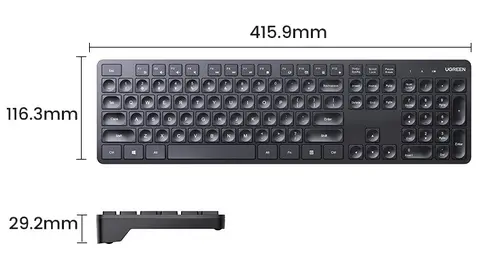 КЛАВИАТУРА БЕЗЖИЧНА BG, CHOCOLATE MEM KU004 UGREEN - image 1