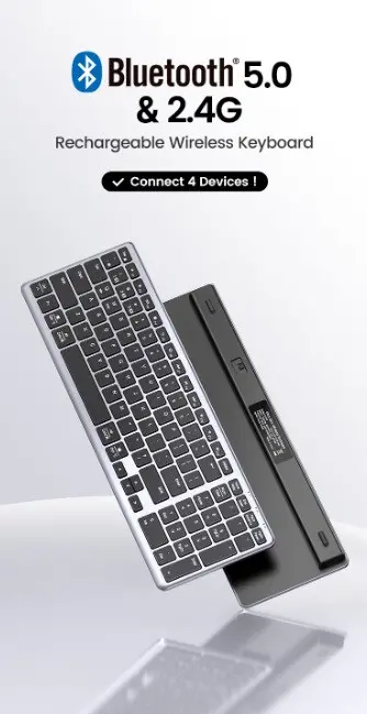 КЛАВИАТУРА БЕЗЖИЧНА KU005 ULTRA SLIM UGREEN