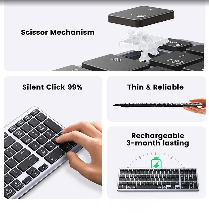 Ασύρματο πληκτρολόγιο KU005 ULTRA SLIM UGREEN - image 1