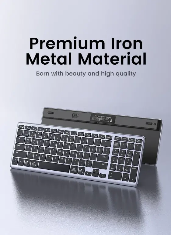 КЛАВИАТУРА БЕЗЖИЧНА KU005 ULTRA SLIM UGREEN - image 12