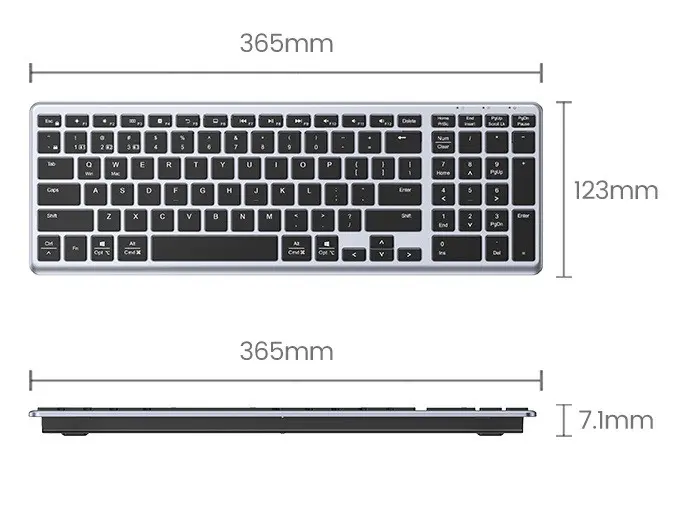 КЛАВИАТУРА БЕЗЖИЧНА KU005 ULTRA SLIM UGREEN - image 13