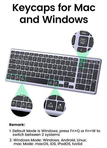 КЛАВИАТУРА БЕЗЖИЧНА KU005 ULTRA SLIM UGREEN - image 5