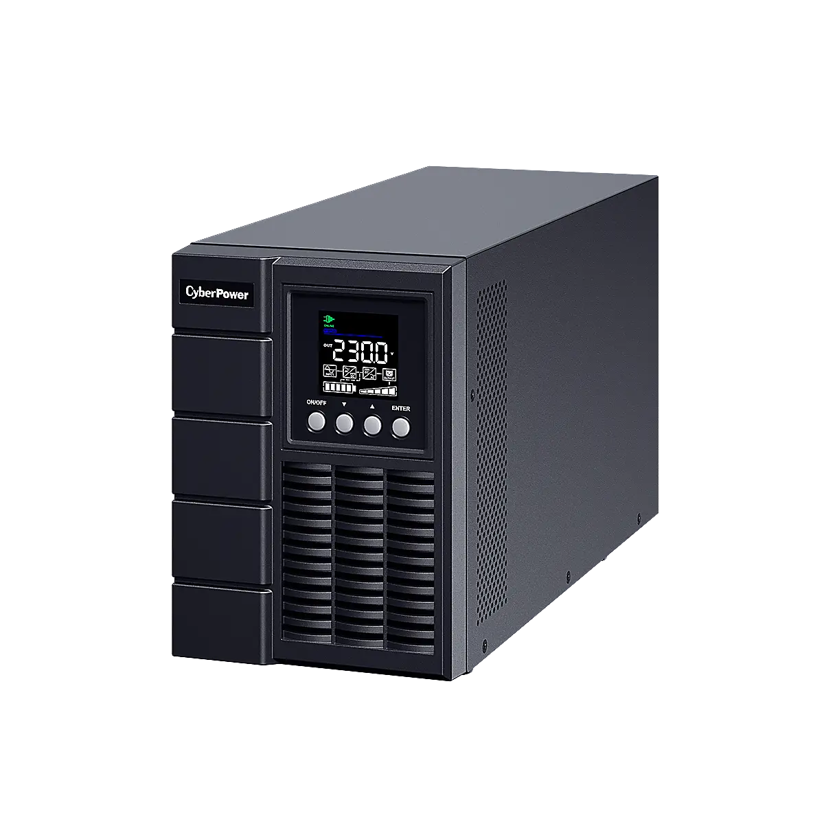 Online tower UPS 1500VA/1350W, синусоидален изход, енергоспестяващ, 2х C13/2x Schuko, Output 200~240V Programmable; OLS1500EA-DE