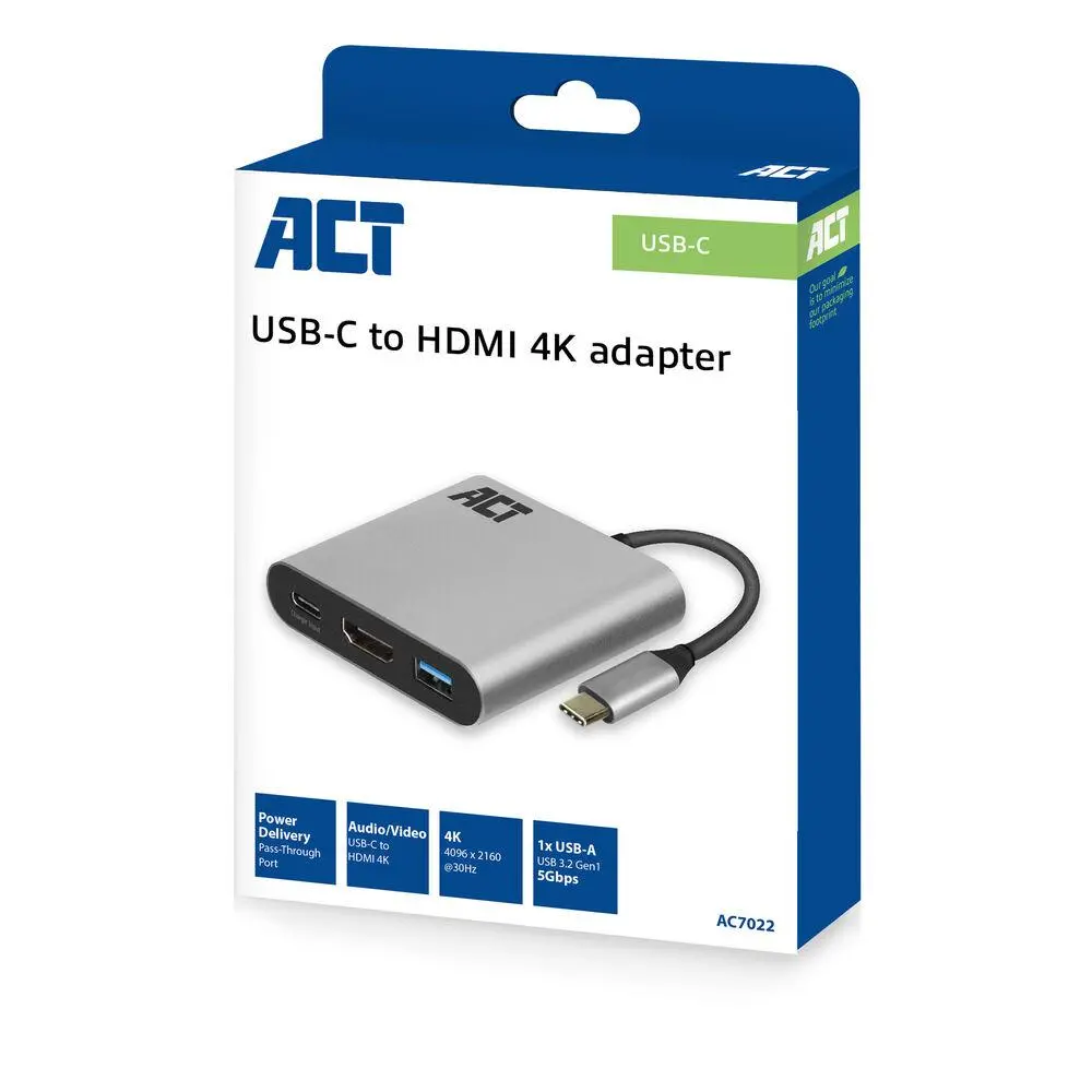 ACT Адаптер USB-C към HDMI 4K - image 4