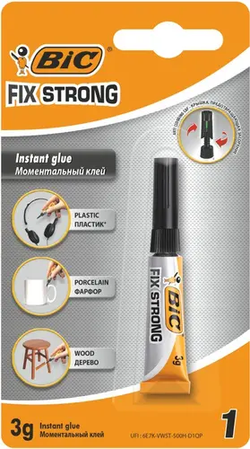 Στιγμιαία κόλλα 3 gr. FIX STRONG 1 τεμ. BIC - 1