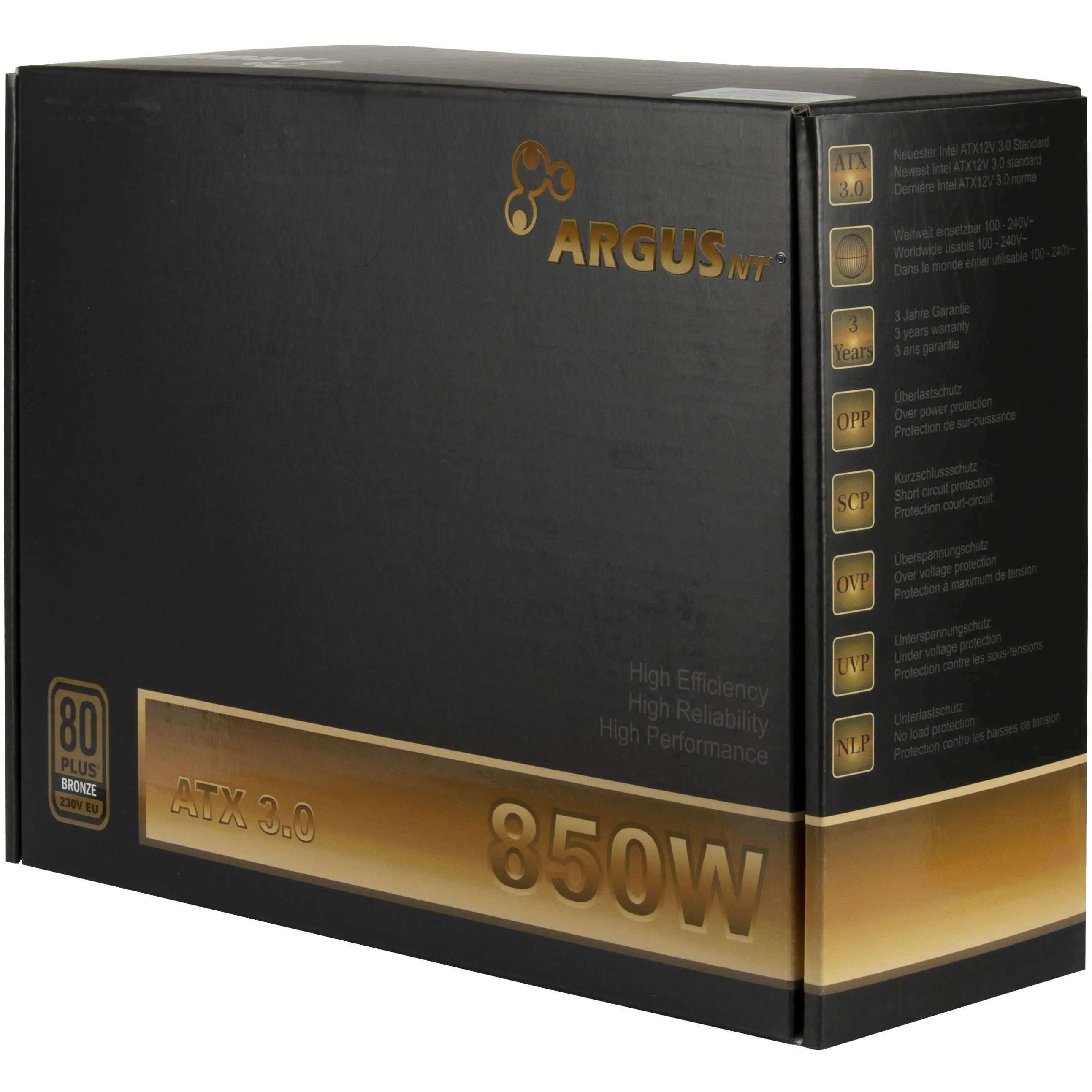 Захранващ блок Inter Tech Argus BPS-850 850W 80+ Bronze ATX 3.0 - image 3