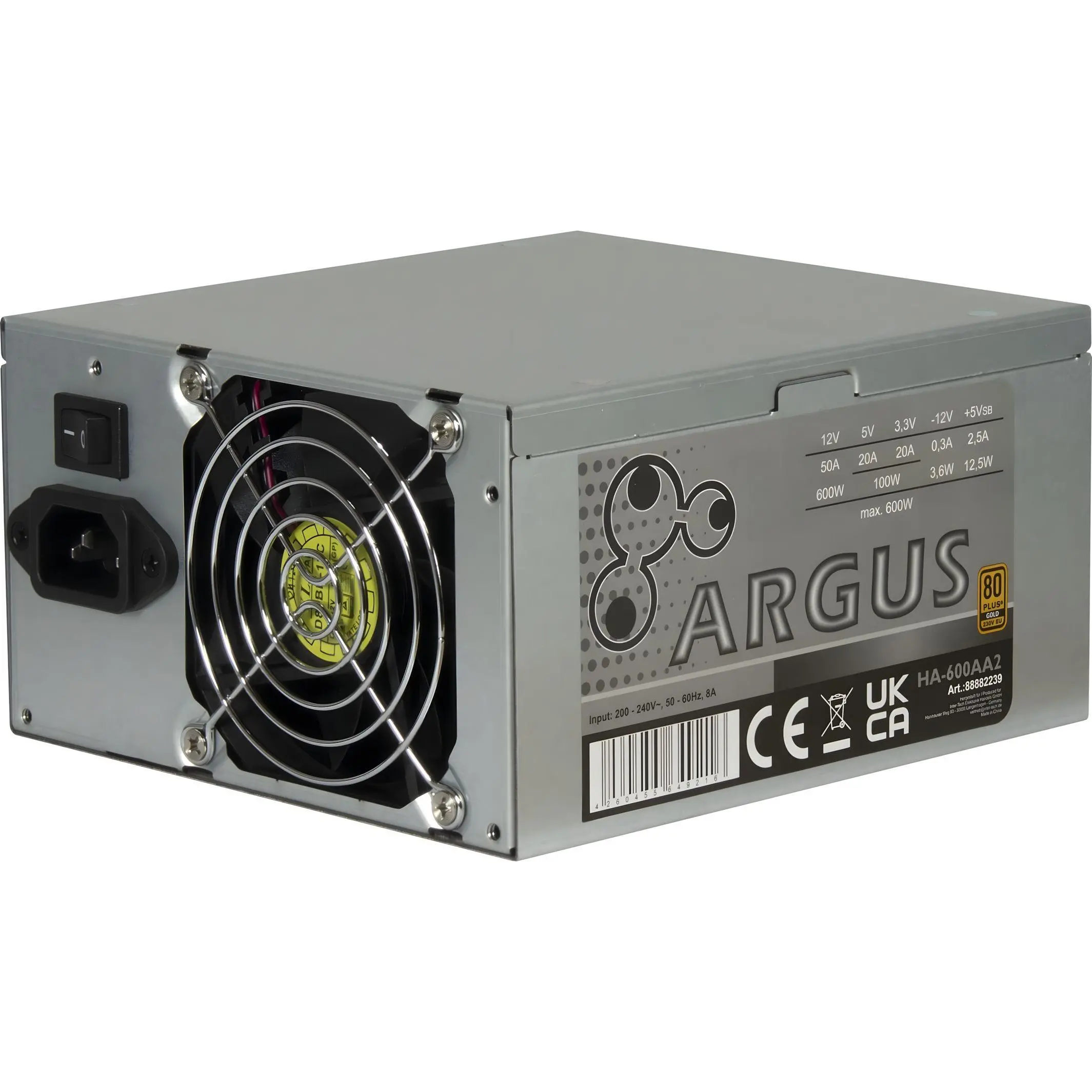 Τροφοδοτικό Inter Tech Argus HA-600AA2 600W 80+ Gold