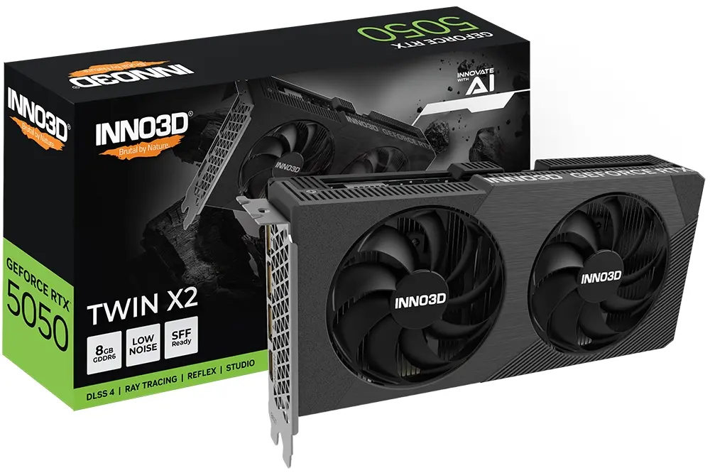 Видео карта, Inno3D GeForce RTX 5050 8GB GDDR6 Twin X2