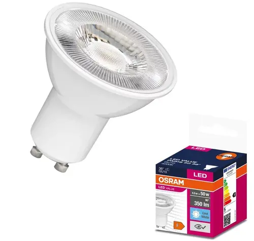 LED ЛАМПА VALUE PLAST  PAR16 50  36° 5W/840 GU10 LEDVANCE