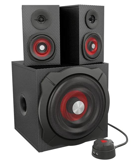 Аудио система, Genesis Speakers Helium 600 60W Rms 2.1 Black Wired Remote Control - image 2