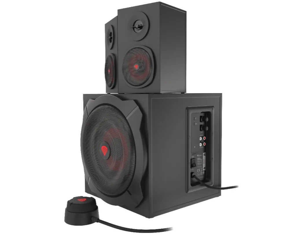 Аудио система, Genesis Speakers Helium 610BT 60W Rms 2.1 Black Wired Remote Control - image 2