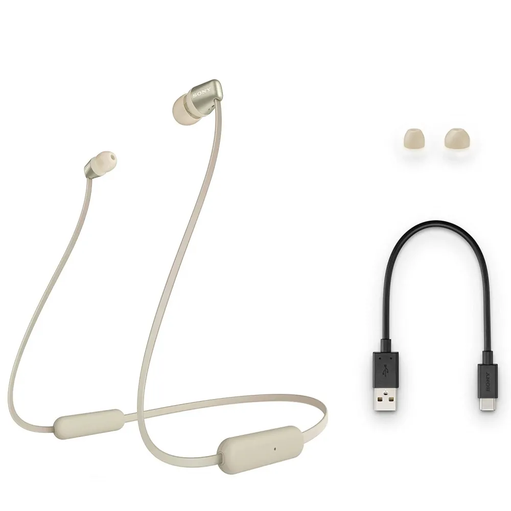 Слушалки, Sony Headset WI-C310, gold - image 2