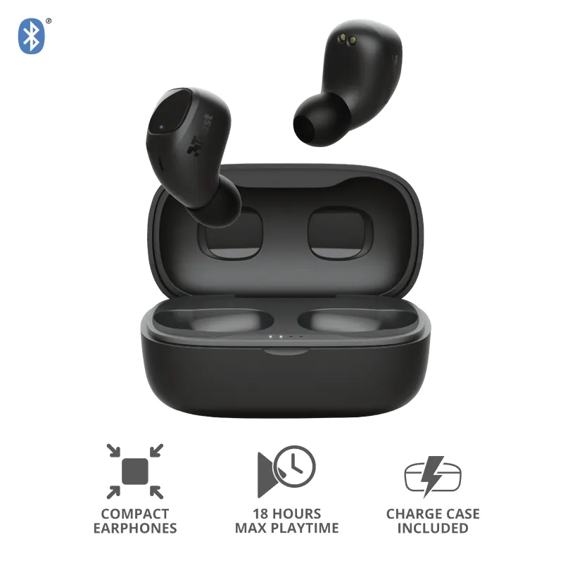 Слушалки, TRUST Nika Compact Bluetooth Earphones Black - image 8