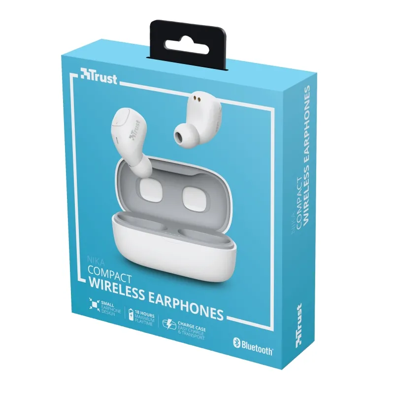 Слушалки, TRUST Nika Compact Bluetooth Earphones White - image 12