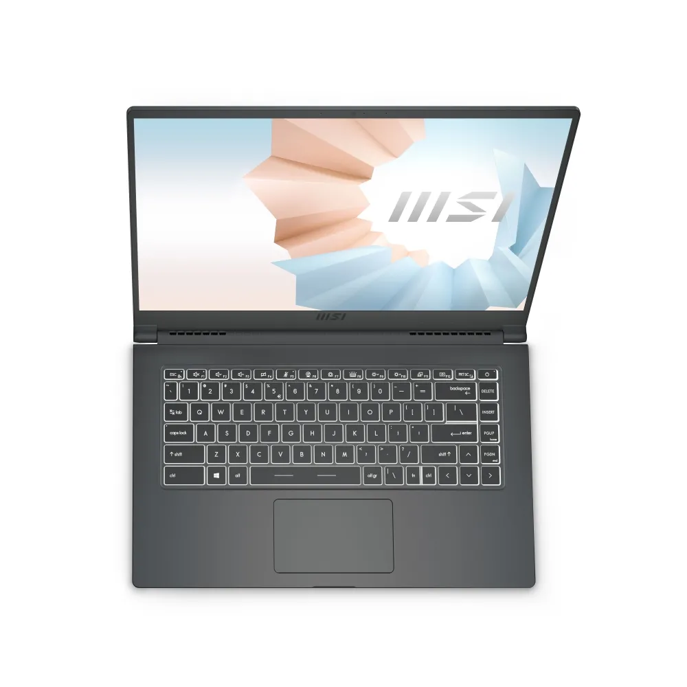 Лаптоп, MSI Modern 15 A11MU, 15.6" 1920x1080, IPS-Level FHD AG, i5-1155G7 (4C/8T, 2.5GHz, up to 4.5 Ghz, 8MB), Intel Iris Xe Graphics, 8GB DDR4 3200 (2 slots, Max 64GB), 512GB PCIe SSD, 802.11ax, BT5.1, 3 Cell, Backlight KBD White, NO OS, 1.6 kg, Carbon Gray - image 4