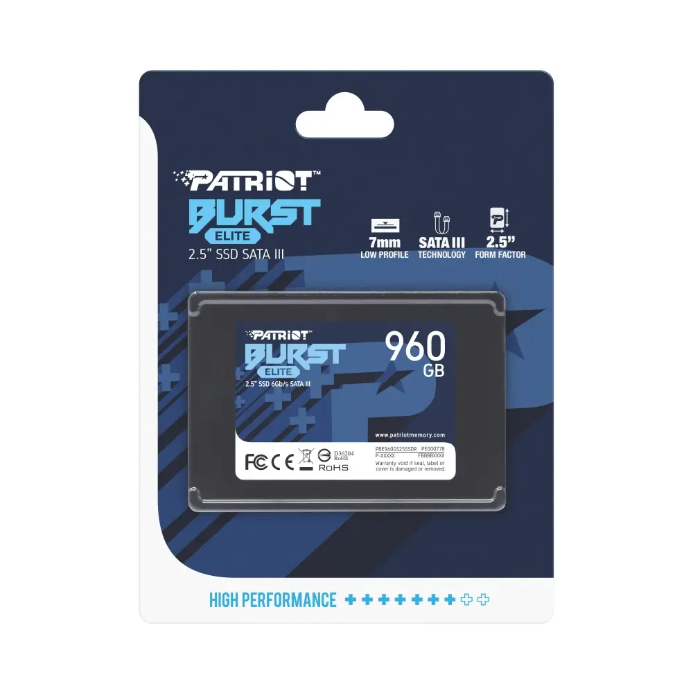 Твърд диск, Patriot Burst Elite 960GB SATA3 2.5 - image 3