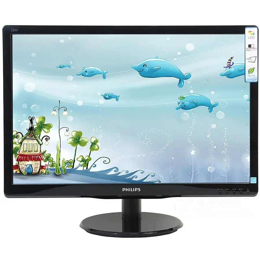 Монитор, Philips 193V5LSB2, 18.5" Wide TN LED, 5 ms, 10M:1 DCR, 200 cd/m2, 1366x768 HD, Black