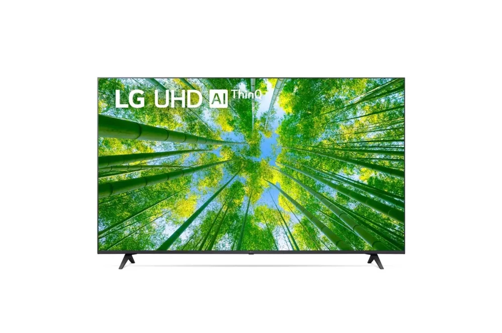 Телевизор, LG 50UQ80003LB, 50" 4K IPS UltraHD TV 3840 x 2160, DVB-T2/C/S2, webOS Smart TV, ThinQ AI, Quad Core Processor 4K, WiFi 802.11ac, HDR10, HLG, ALLM / HGiG,  AI Sound, Voice Controll, Wi-Di, Miracast / AirPlay 2,  HDMI, CI, LAN, USB, Bluetooth, 2 pole Stand