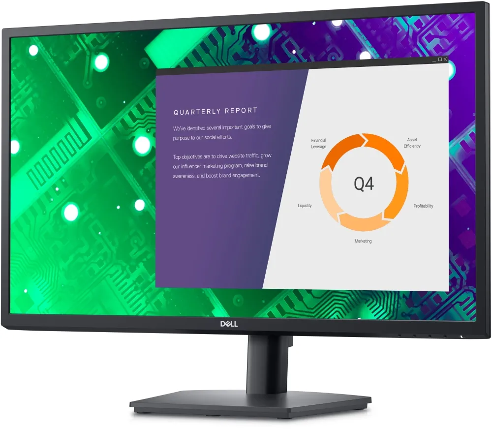 Монитор, Dell E2722HS, 27" Wide LED Anti-Glare, IPS, 5ms, 1000:1, 300 cd/m2, 1920x1080 Full HD , HDMI, VGA, DisplayPort, ComfortView, Speakers, Height adjustable, Tilt, Black - image 1