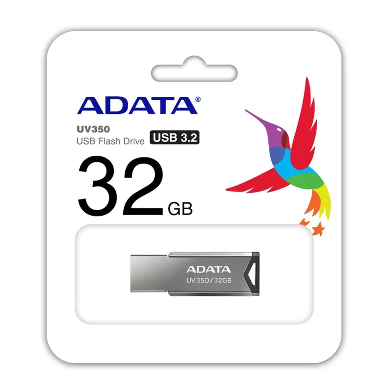 Памет, ADATA UV350 32GB USB 3.2 Black - image 1