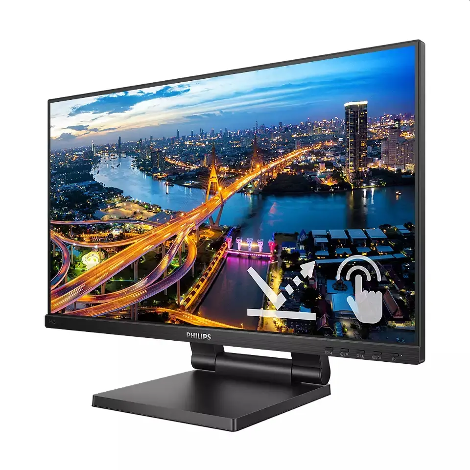 Монитор, Philips 242B1TC/00, 23.8" Touch (anti-glare), IPS, WLED, 1920x1080@75Hz, 4ms GTG, 250cd m/2, 1000:1, DCR 50M:1, FlickerFree, Low Blue Mode, 2Wx2, Tilt, Height Adjust, D-SUB, HDMI, DP, USB hub - image 1