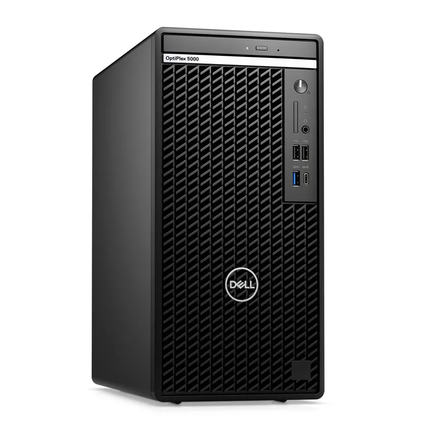 Настолен компютър, Dell OptiPlex 5000 MT, Intel Core i7-12700 (12 Cores/25MB/2.1GHz to 4.9GHz), 8GB (1x8GB) DDR4, 256GB PCIe NVMe SSD, Intel Integrated Graphics, DVD+/-RW, K&M, WIN 11 Pro, 3Y ProSupport and NBD