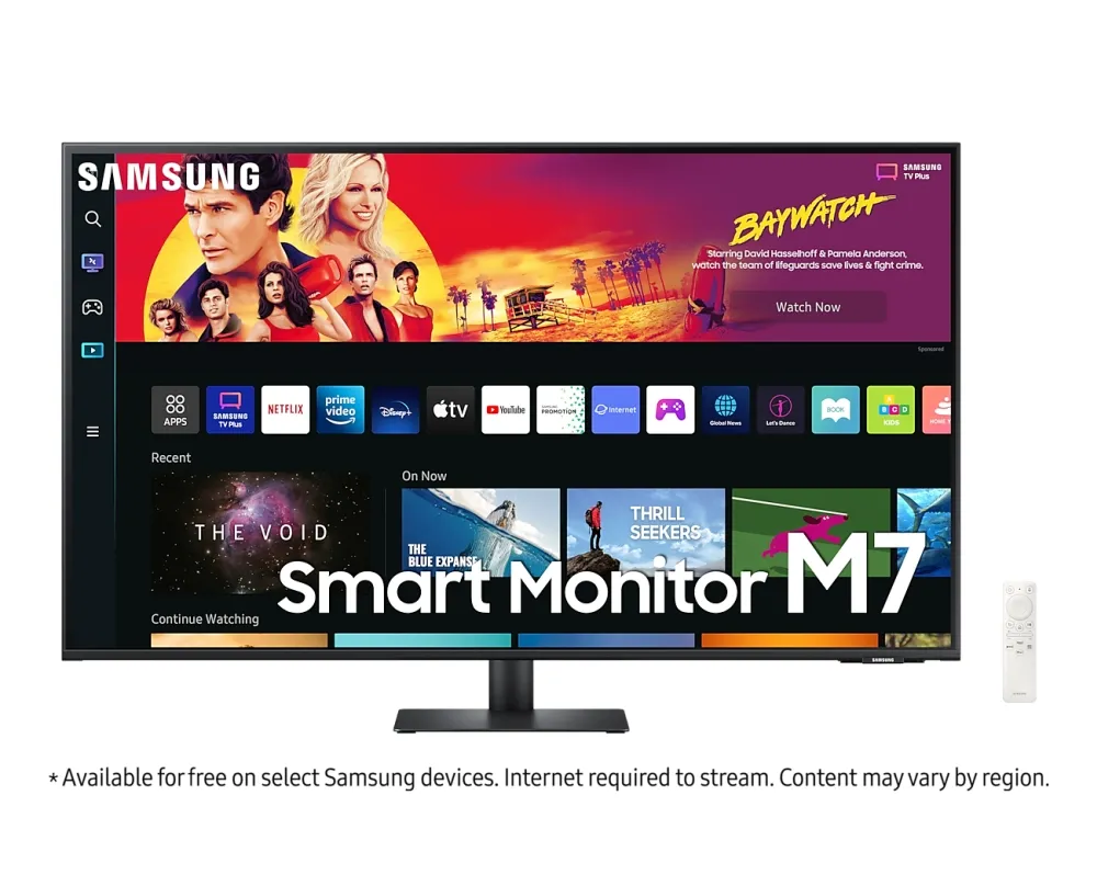 Монитор, Samsung 43BM700, 43" VA LED, SMART, 60 Hz, 4 ms GTG, 3840x2160, 300 cd/m2, 5000:1, HDR 10, Eye Saver, Flicker Free, Auto Source Switch+, USB-C, 3xUSB 2.0, 2xHDMI 1.4, Wi-Fi 5, Bluetooth 4.2, Speakers, 178°/178°, Black