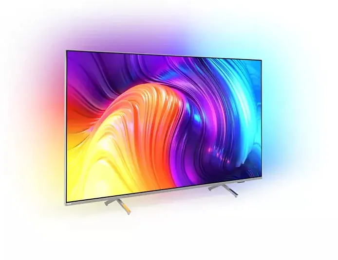 Телевизор, Philips 50PUS8507/12, 50" THE ONE, UHD 4K LED 3840x2160, DVB-T2/C/S2, Ambilight 3, HDR10+, HLG, Android 11, Dolby Vision, Dolby Atmos, Quad Core P5 Perfec with Al, 60Hz, 16GB, BT 5.0, HDMI, 2xUSB, Cl+, 802.11ac, Lan, 20W RMS, V Sticks Stand, Silver - image 1