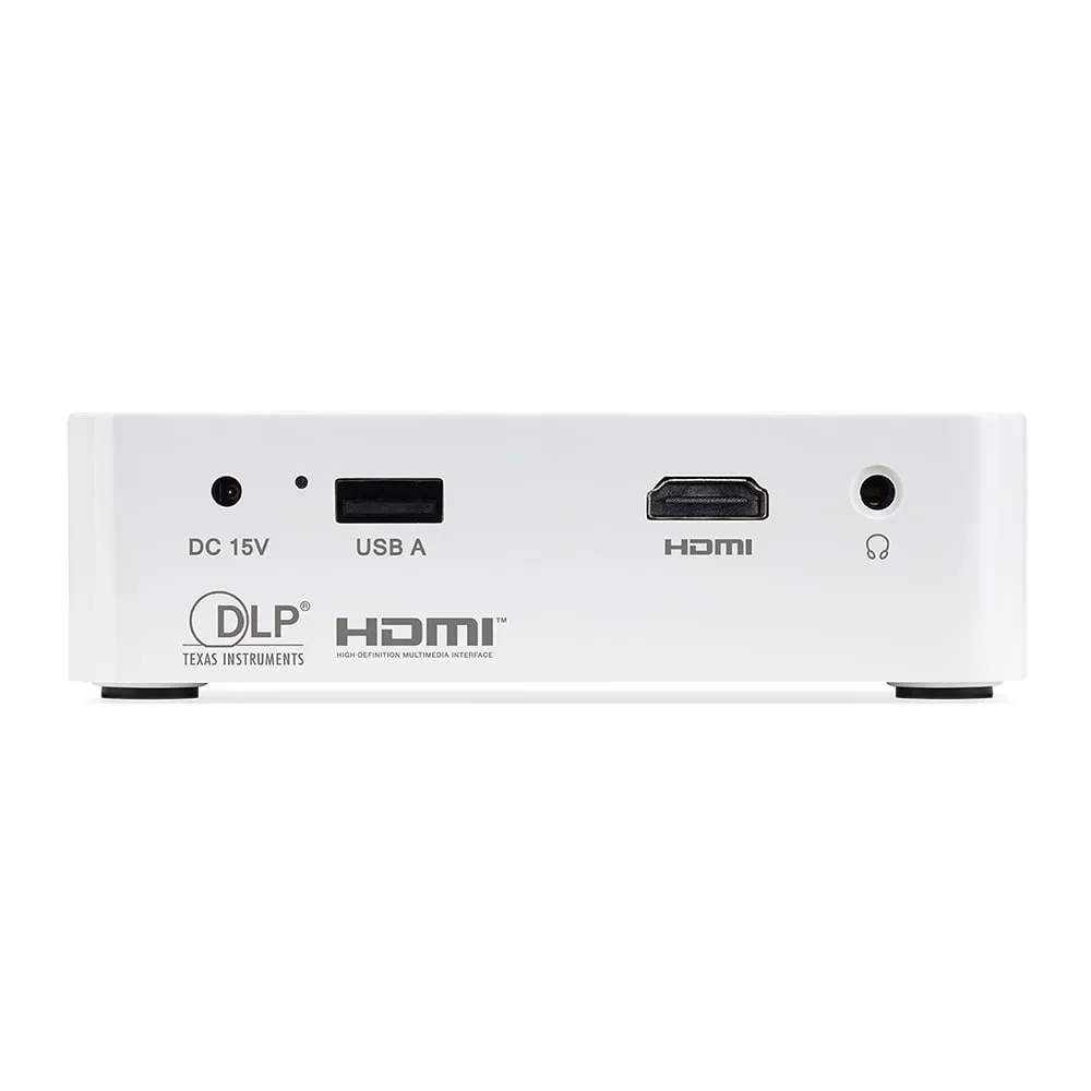Мултимедиен проектор, AOPEN Projector PV10 (powered by Acer), DLP, WVGA (854 x 480), 300Lm, 5000:1, LED Lamp (up to 30,000 hours), HDMI, DC Out (5V/0.5A, USB Type A), Stereo mini jack, WiFi, Speaker 2W, 0.4Kg, White+Acer T82-W01MW 82.5" (16:10) Tripod Screen White - image 4